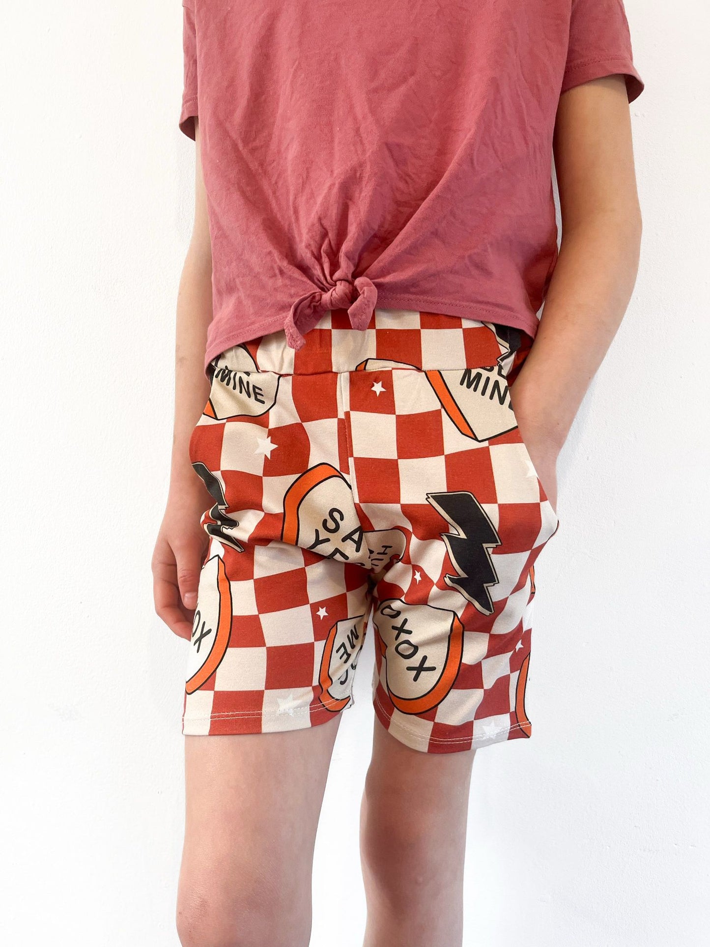 Pre Made Hearts Jogger Shorts | Bold & Playful Kids Shorts