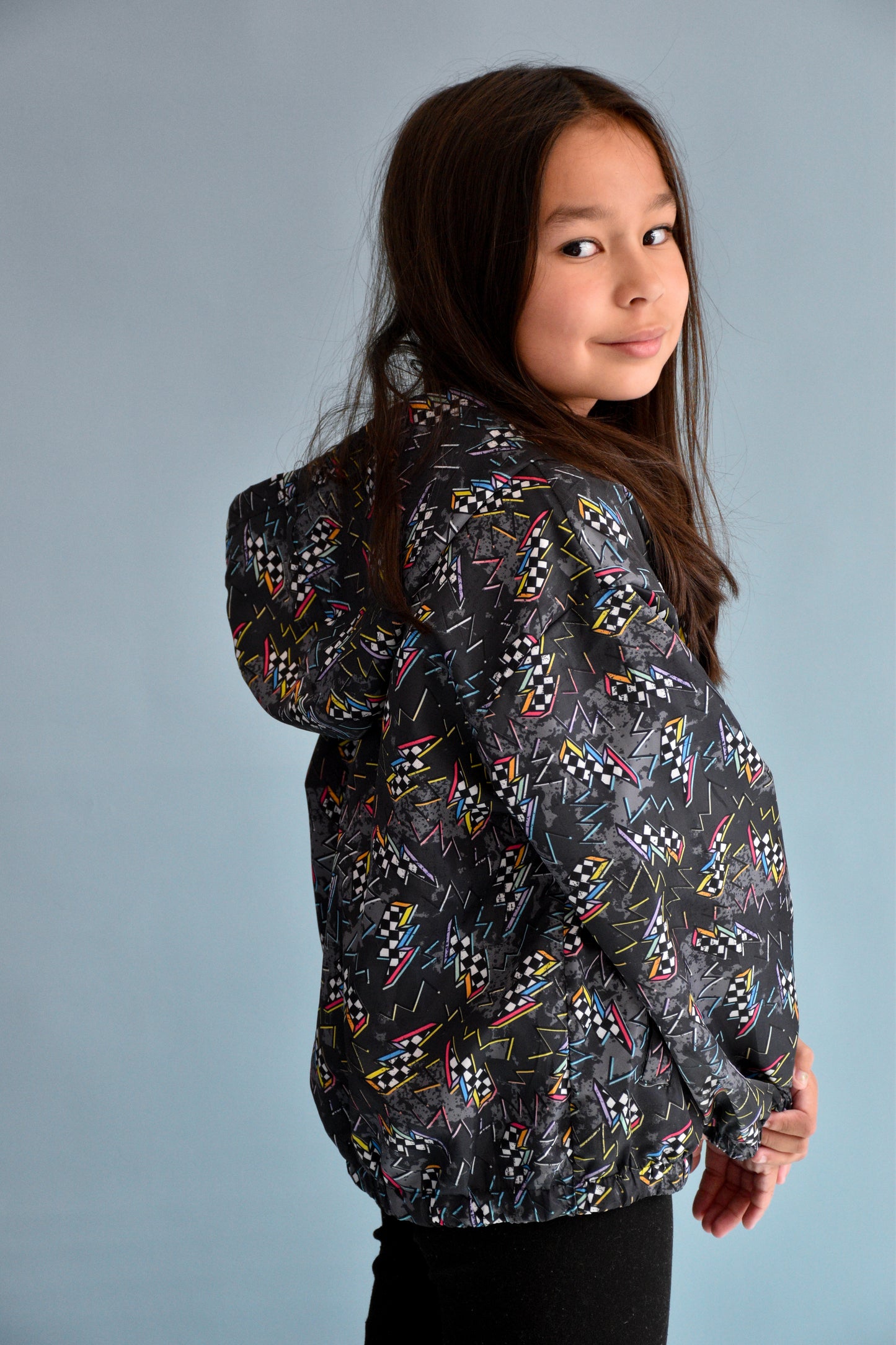 Grey Bolts Windbreaker