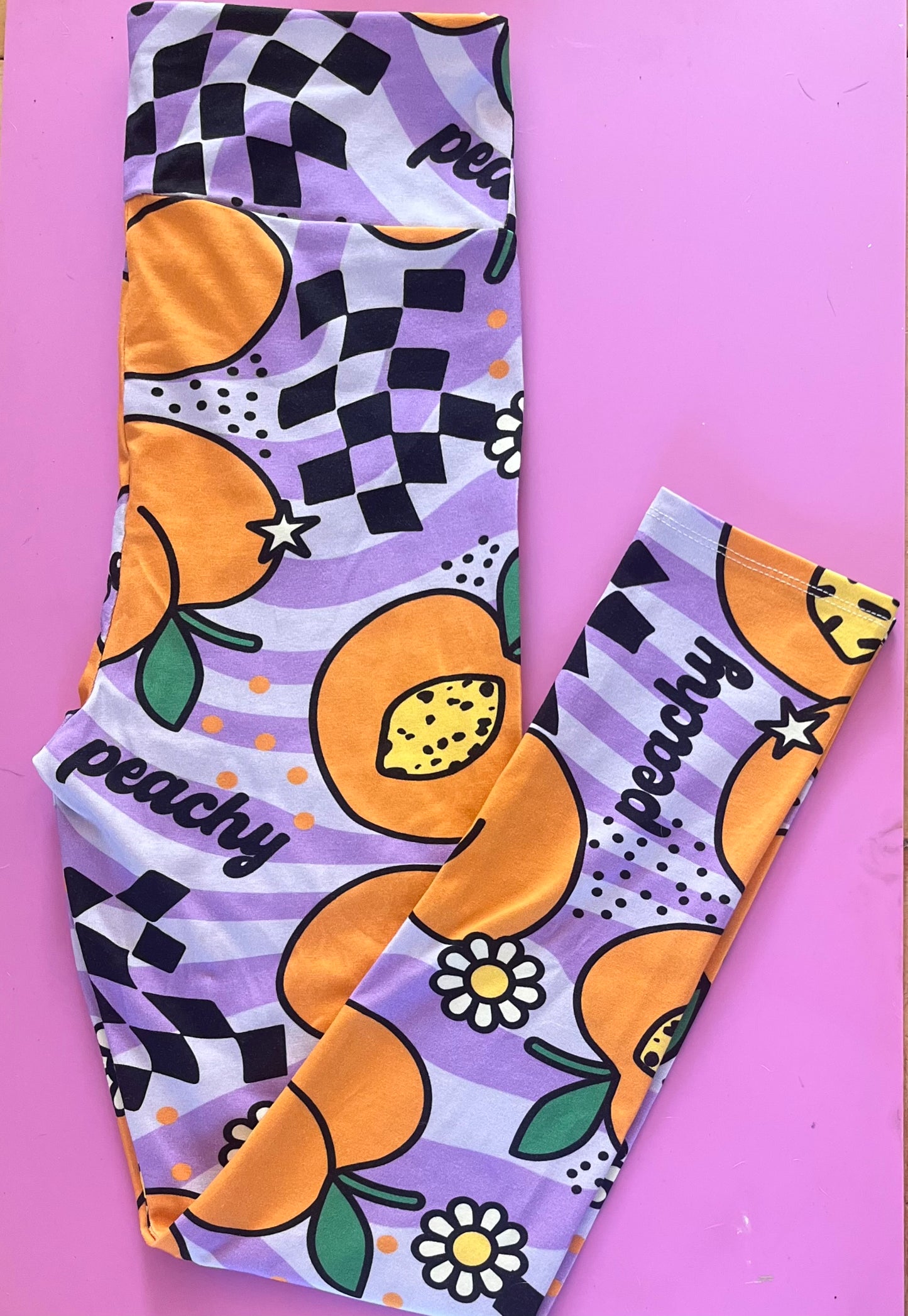 Pre Made Comfy Adult Leggings - Peachy
