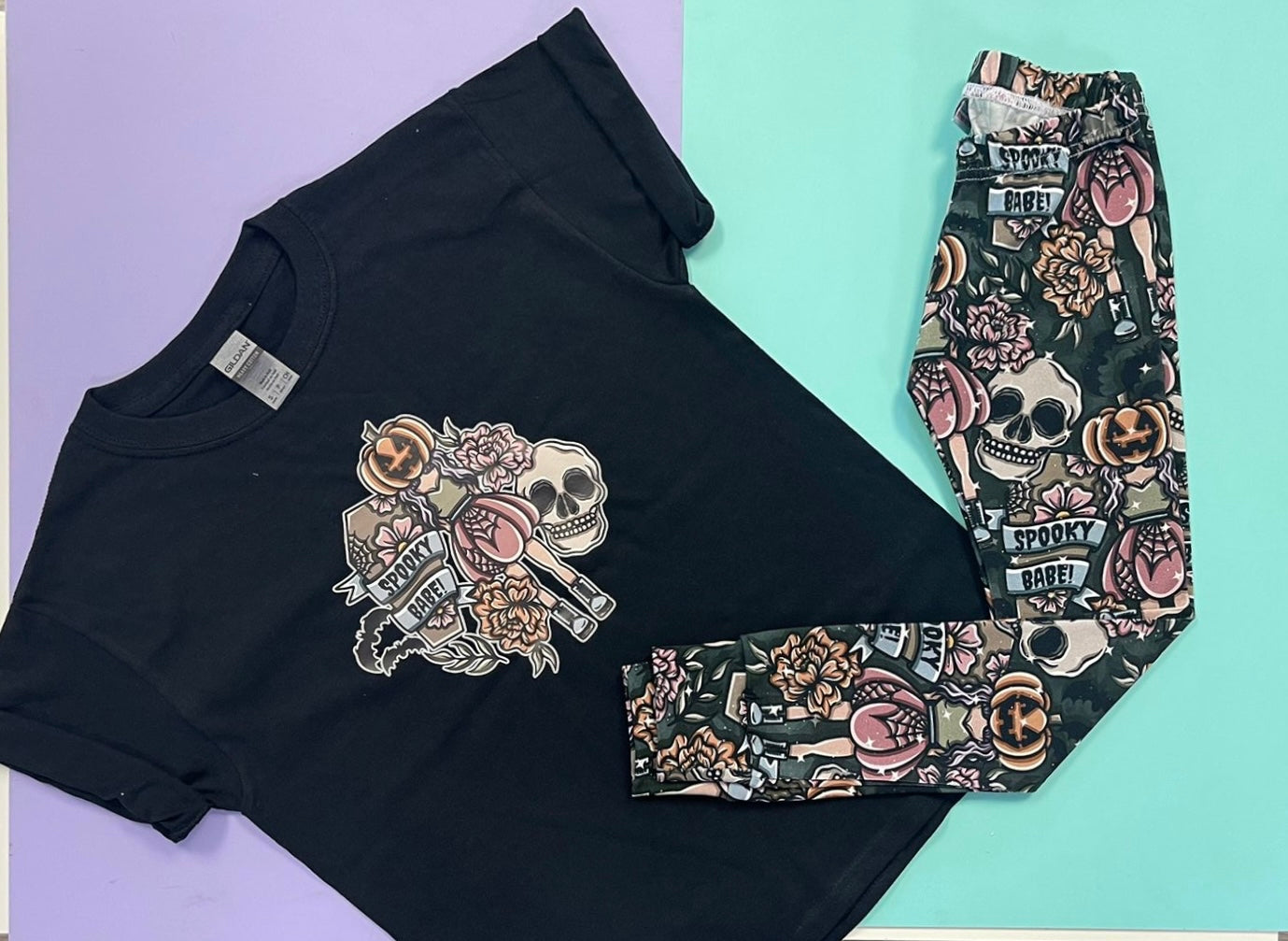 Muted Spooky Babe Printed Tee