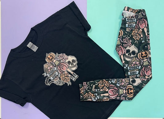 Muted Spooky Babe Printed Tee