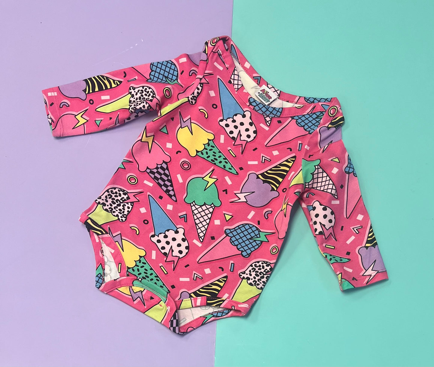 Pre Made Memphis Ice Cream Baby Vest