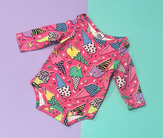 Pre Made Memphis Ice Cream Baby Vest