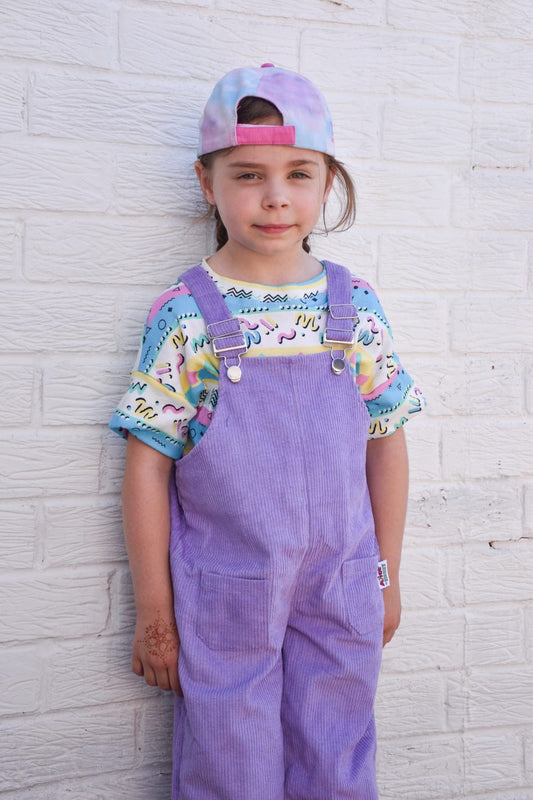 Pre Made Lilac Corduroy Dungarees