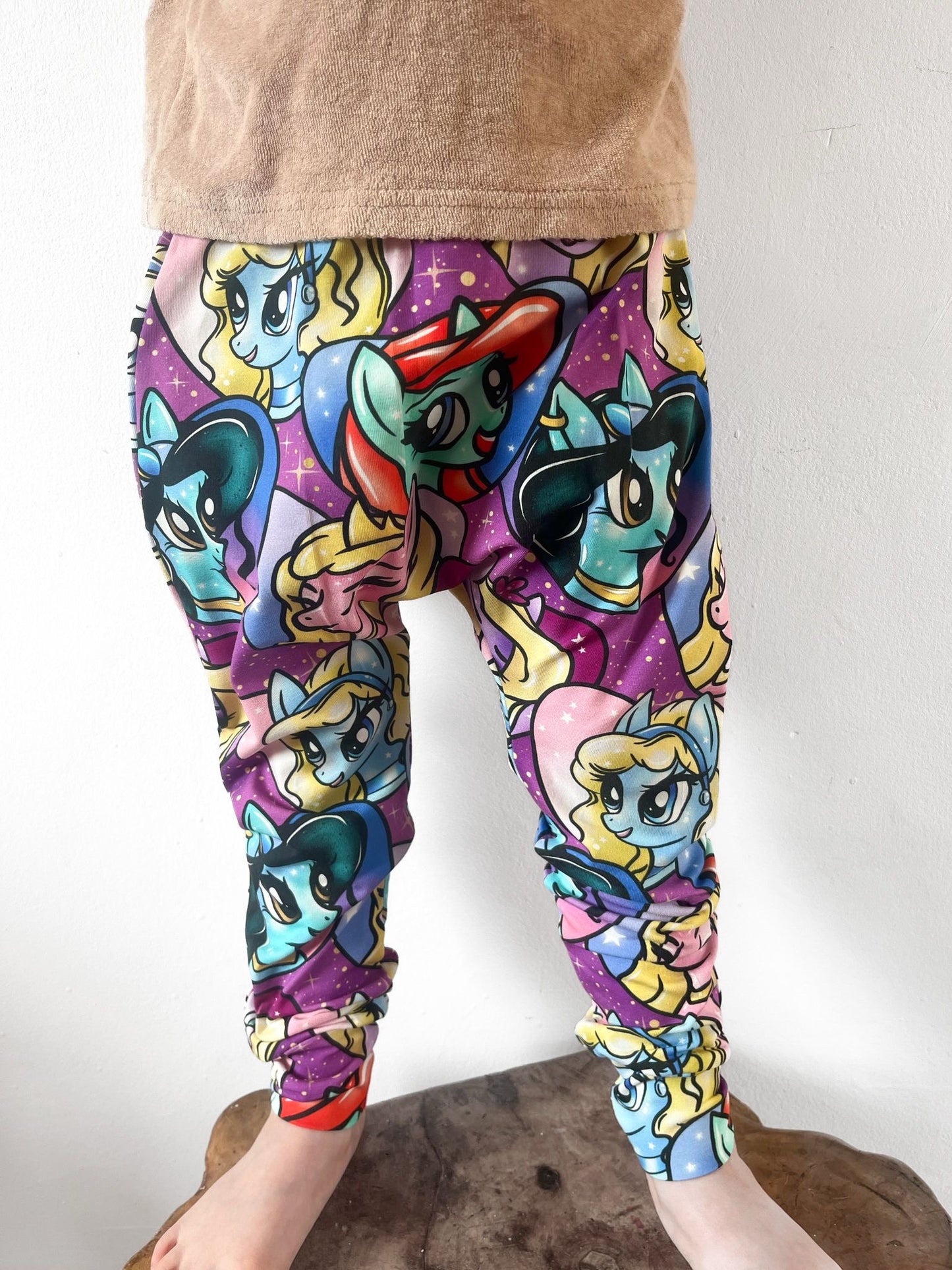 Pre Made Princess Ponies Kids Baggy Harems – Magical Unicorn Print, Comfy & Colourful
