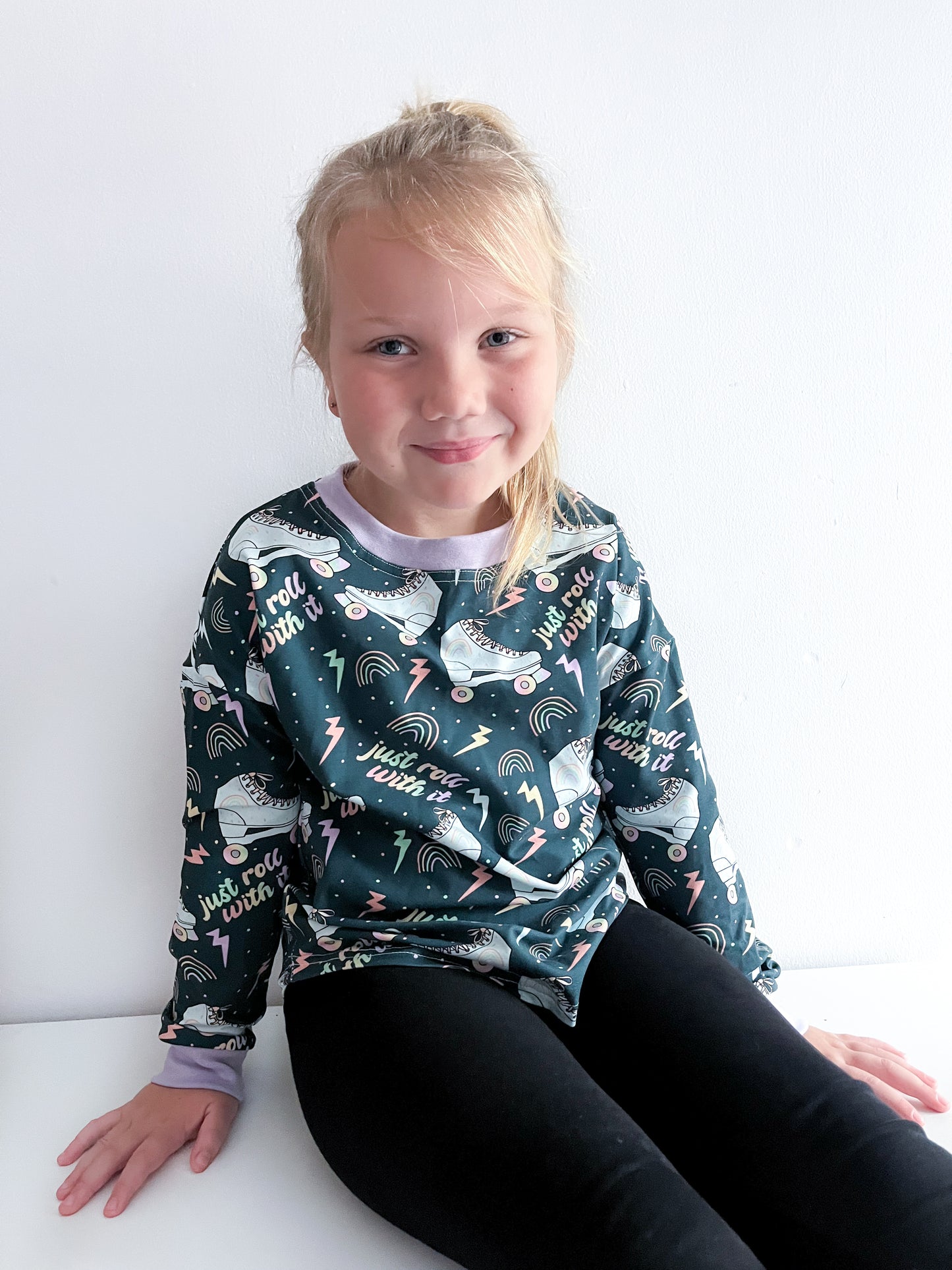 Pre Made Just Roll With it Long Sleeve Slouch Tee