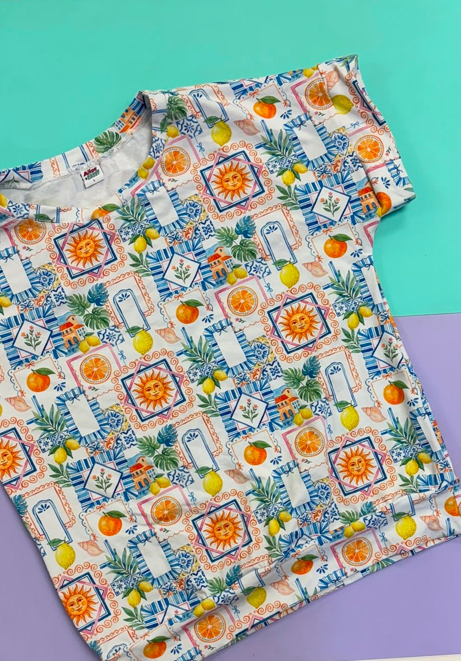 Mediterranean Medley Adult Slouch Tee - Ready Made