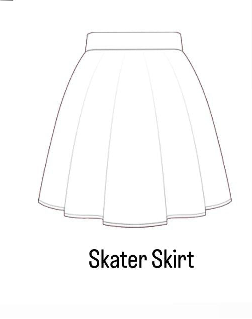 Sprinkle Toast Adult Skater Skirts
