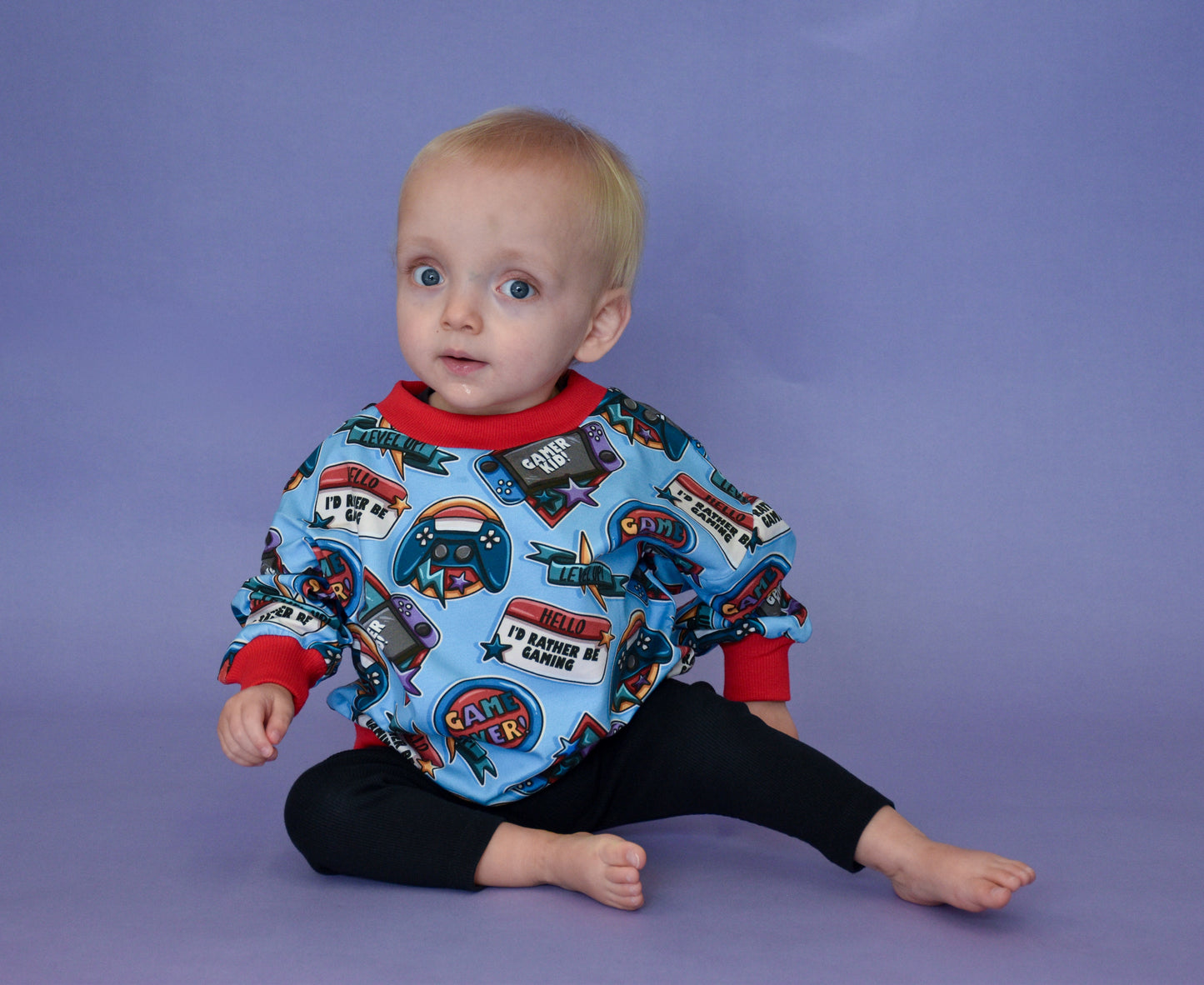 Pre Made Gamer Kid Slouchy Sweaters