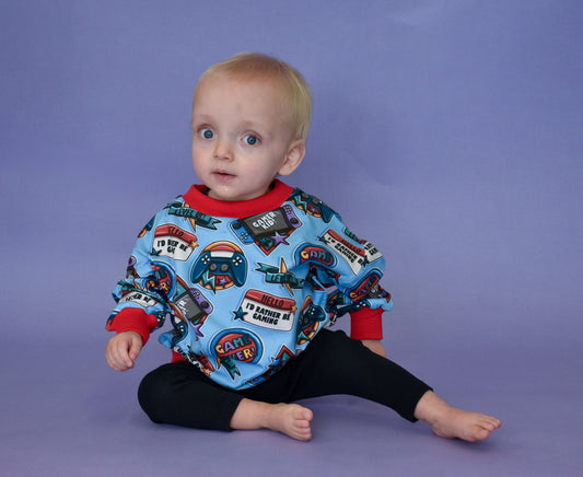 Pre Made Gamer Kid Slouchy Sweaters