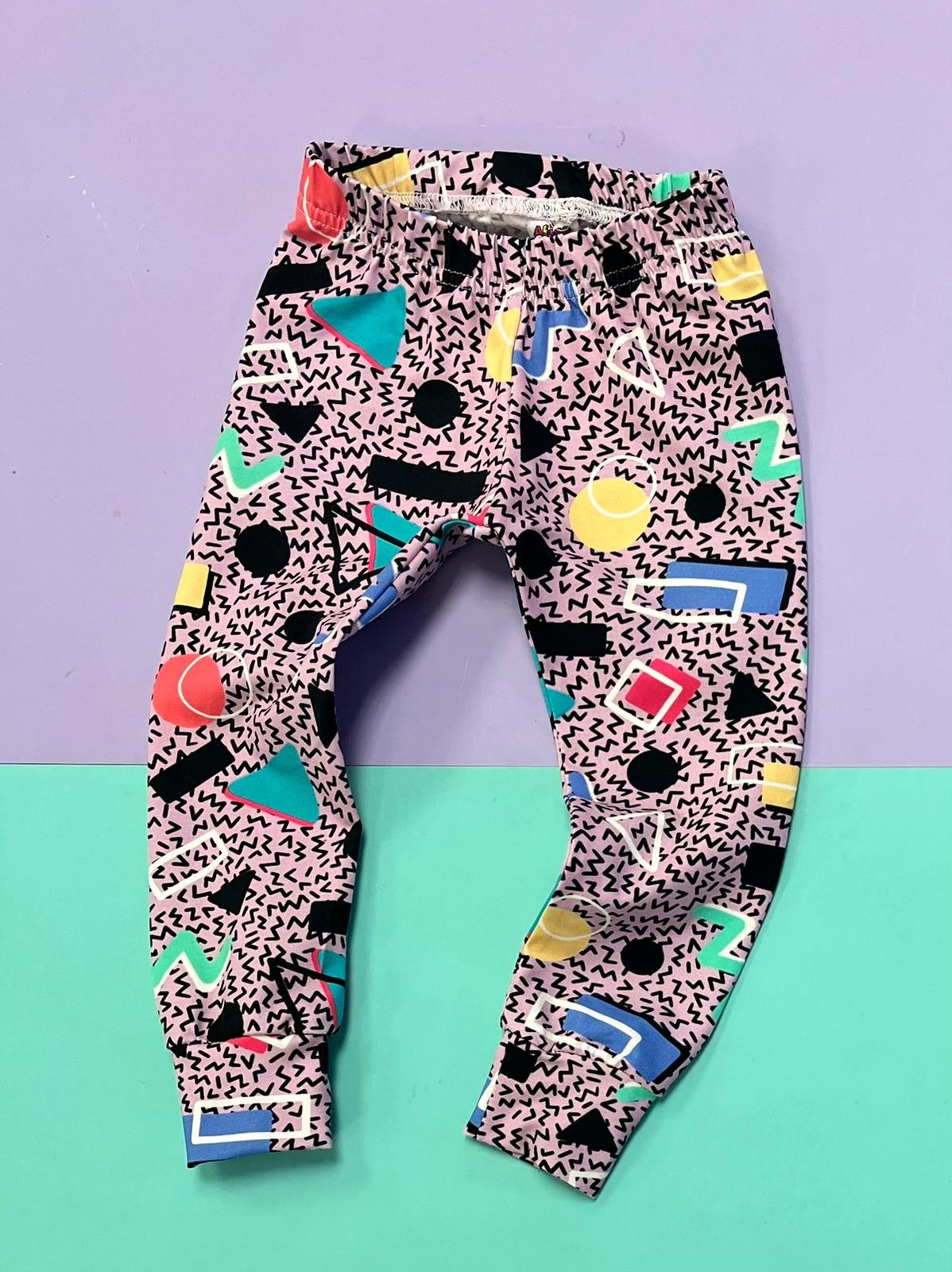 Pre Made Pink 80s Retro Leggings