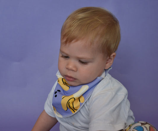 Lilac Bananas Dribble Bibs