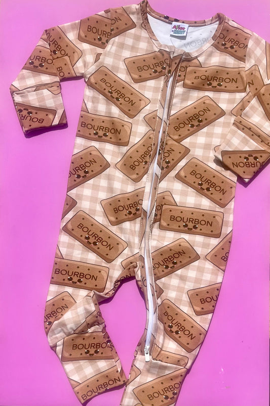 Ready To Post Biscuit Addict Standard Jersey Zipped Sleepsuit