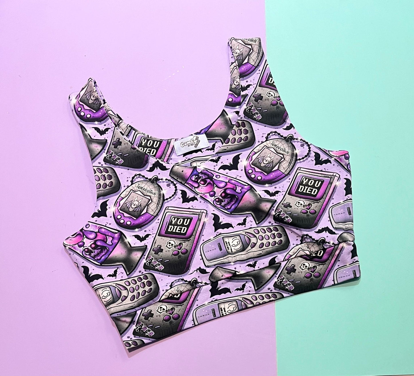 Comfy Adult Crop Top - Retro Goth - Ready Made