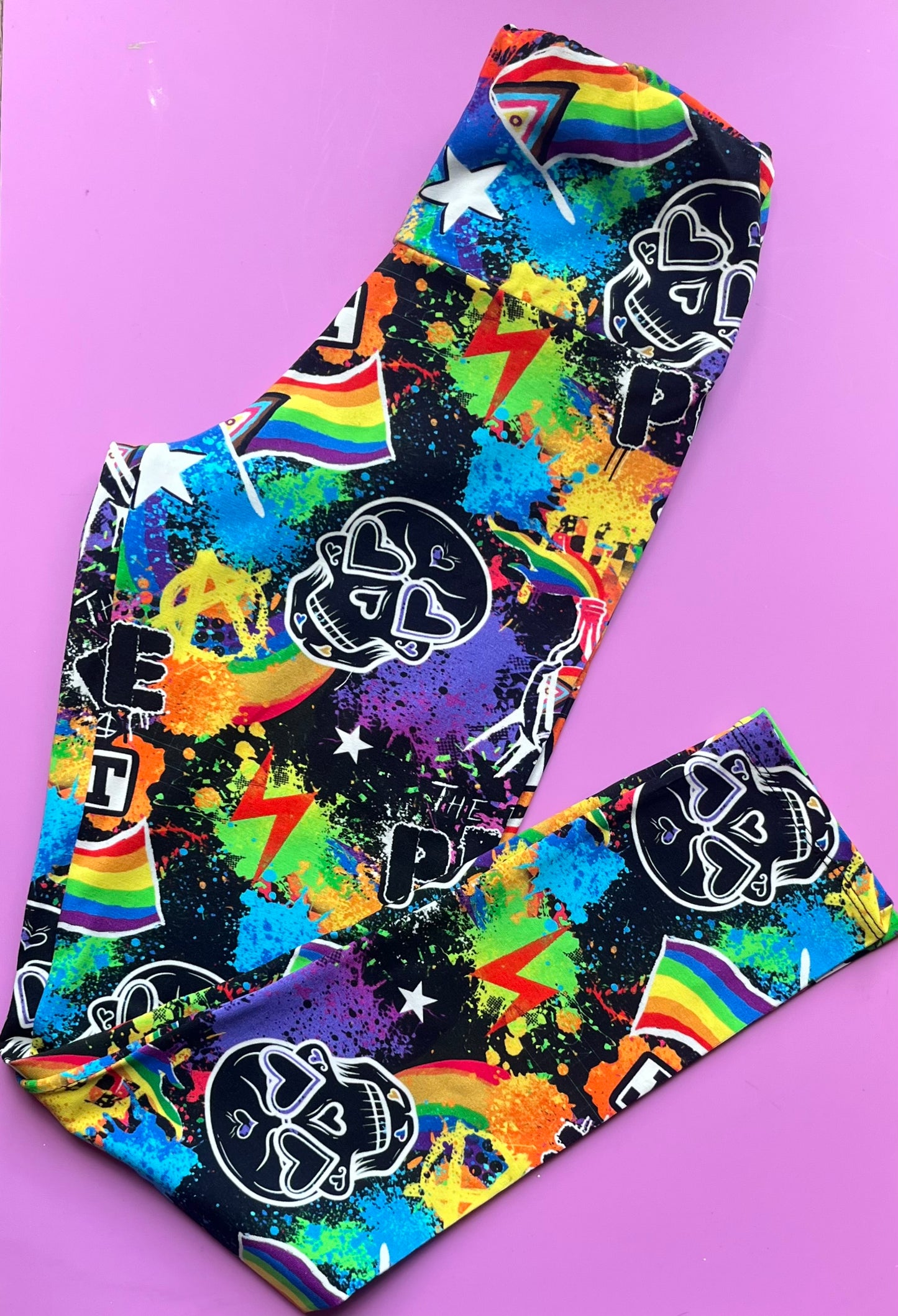 Pre Made Comfy Adult Leggings - The First Pride was a Riot