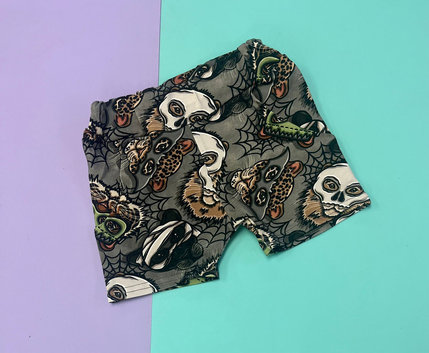 Pre Made Halloween Masks Jogger Shorts