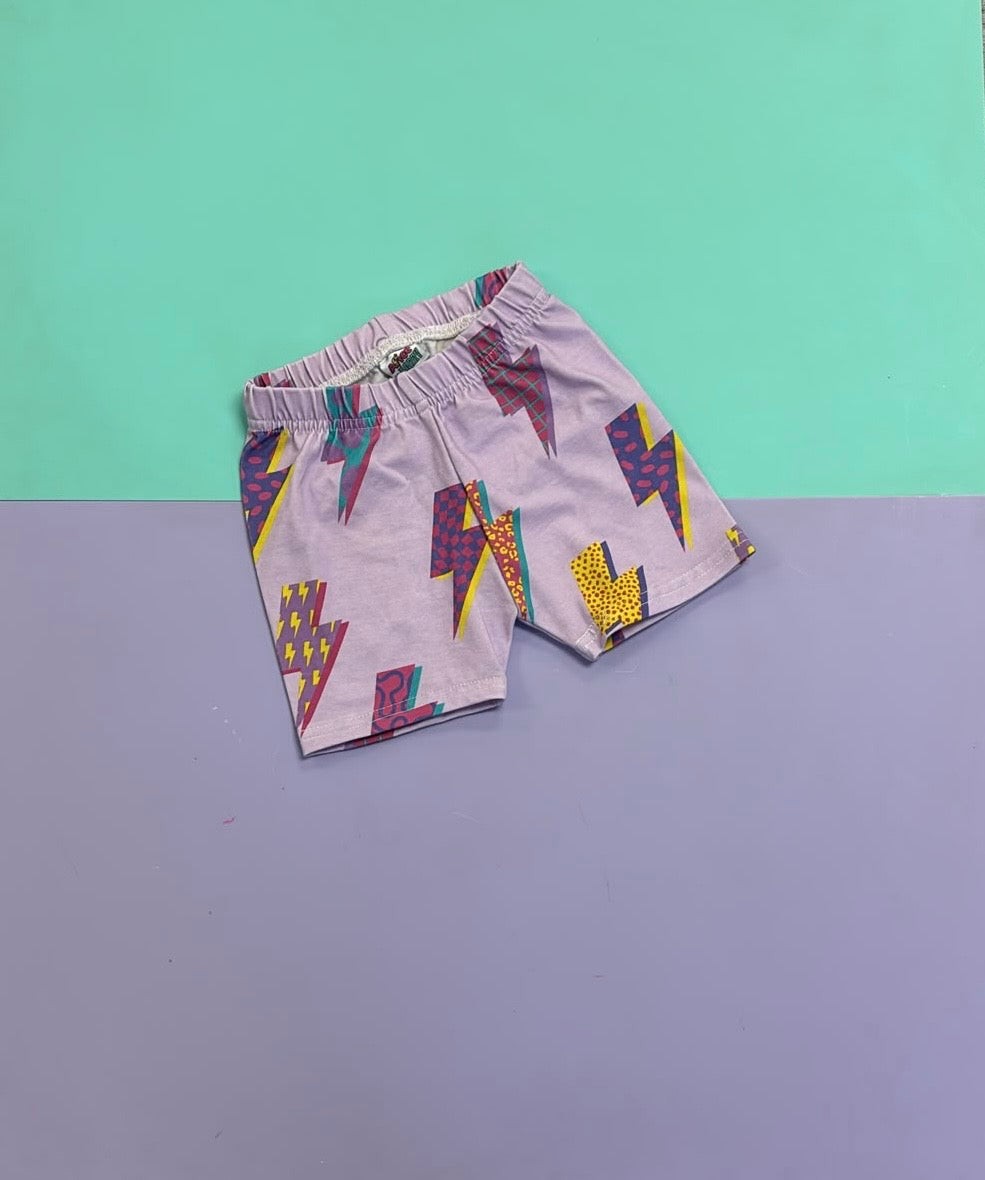 Pre Made Jazzy Lilac Bolts Cycle Shorts