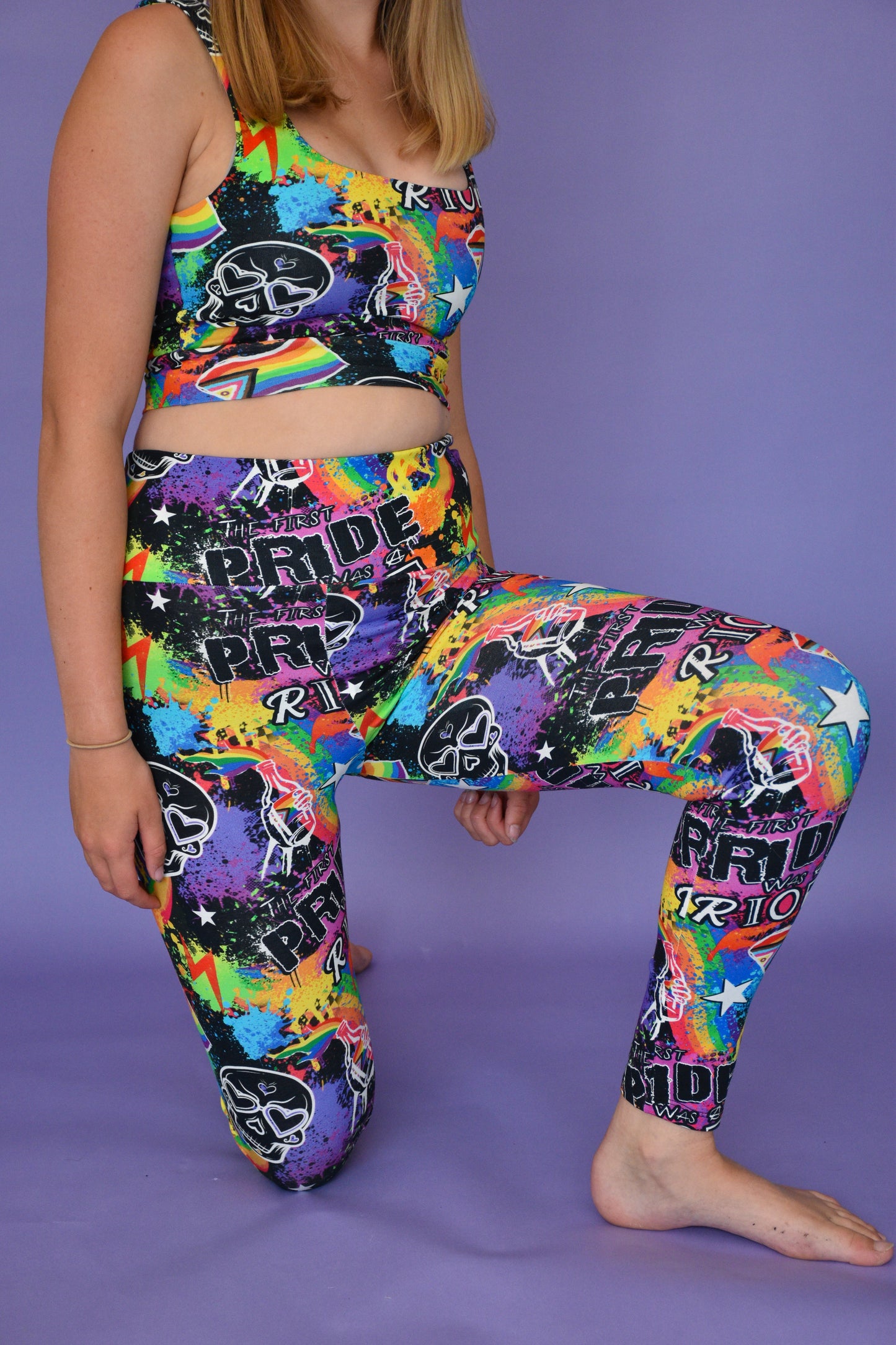 Pre Made Comfy Adult Crop Top - The First Pride was a Riot