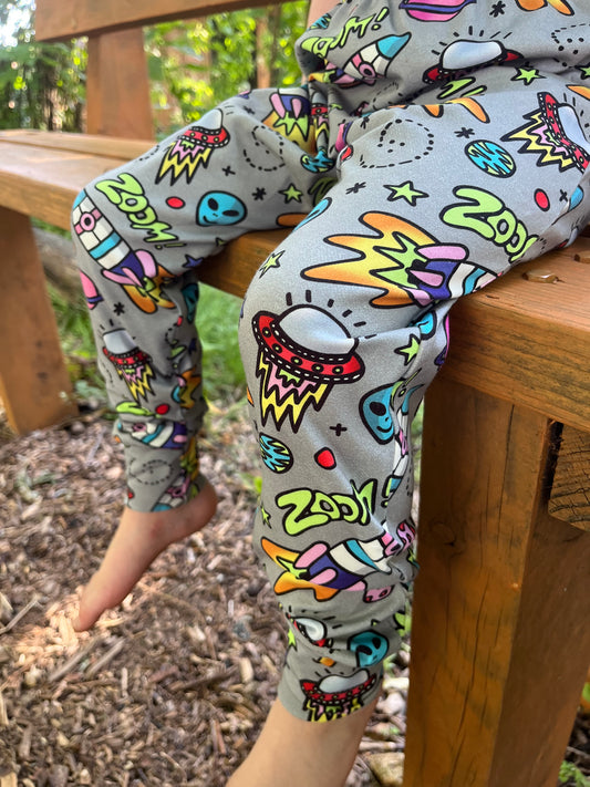 Pre Made Space Zoom Kids Baggy Harems