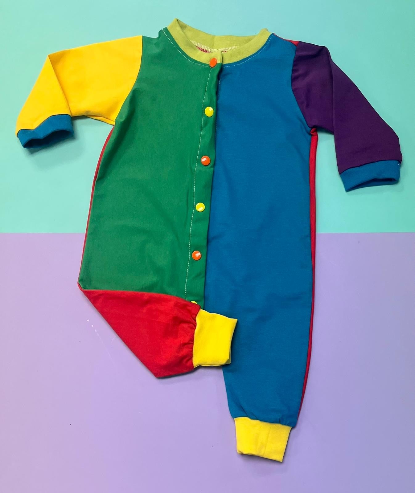 Colour Block Sleeved Romper