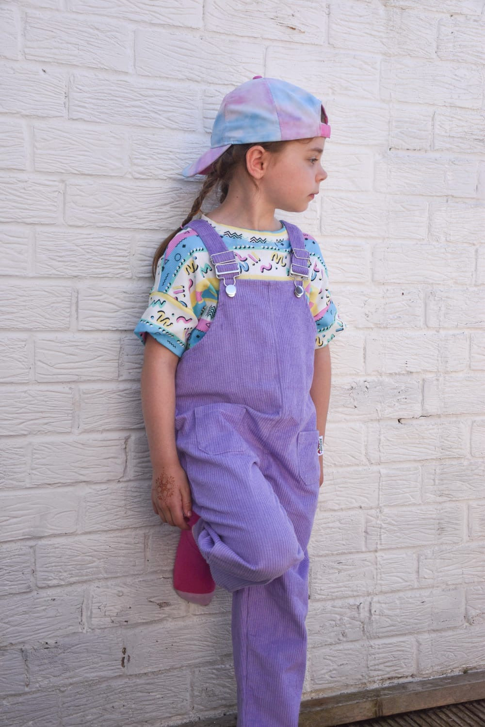 Pre Made Lilac Corduroy Dungarees