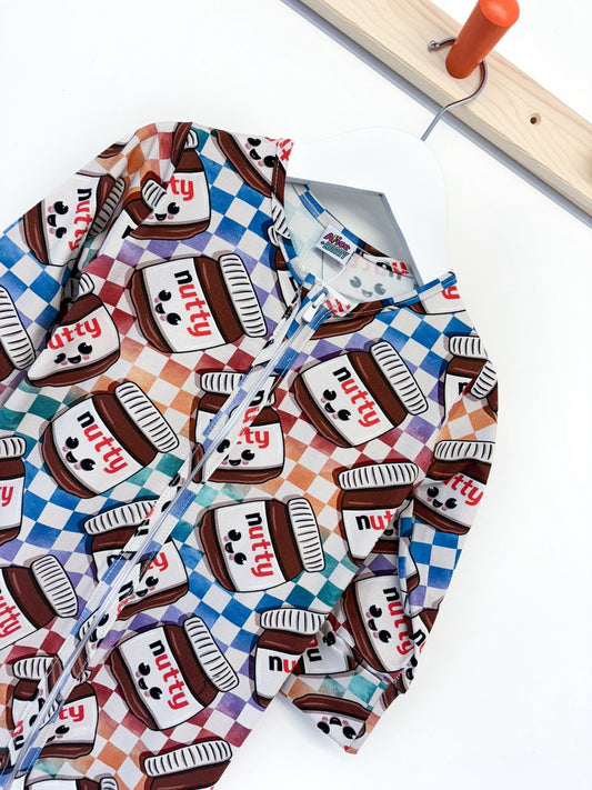 Ready To Post Nutty Standard Jersey Zipped Sleepsuit