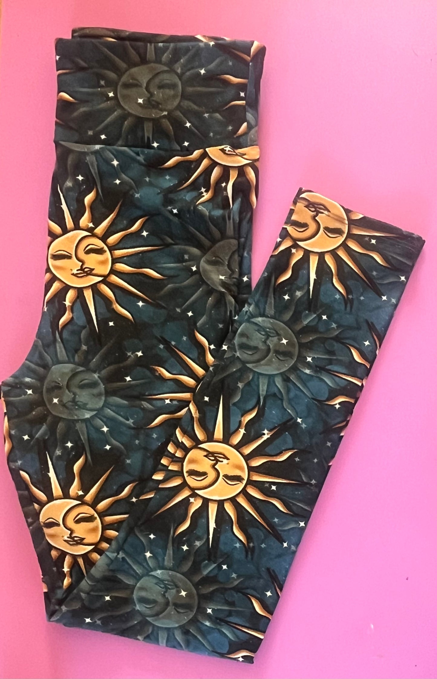 Pre Made Comfy Adult Leggings - Sun and Moon