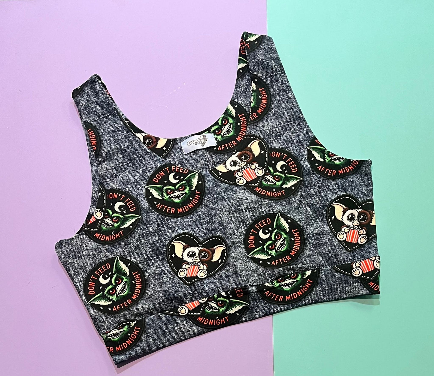 Comfy Adult Crop Top - Gremlin Patches - Ready Made