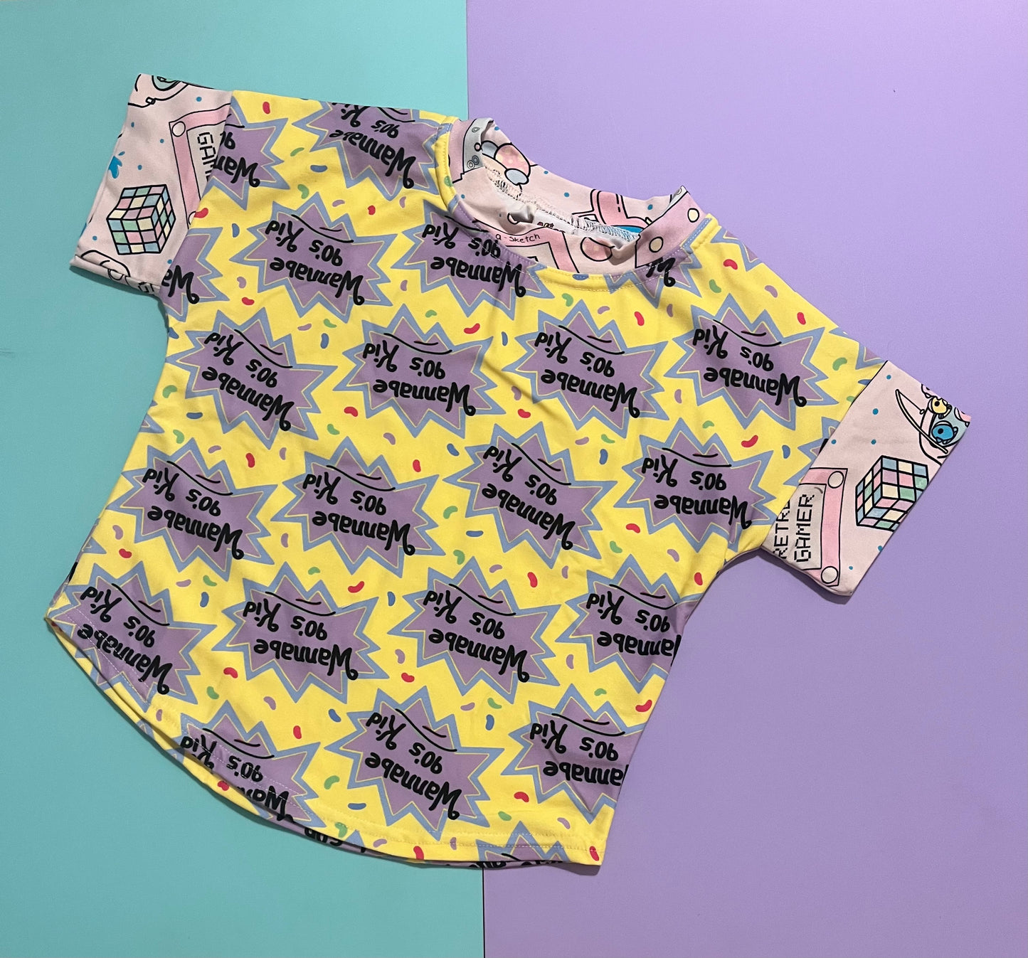 Pre Made Mash Up Slouch Tee Wannabe 90s Kid FAULTY