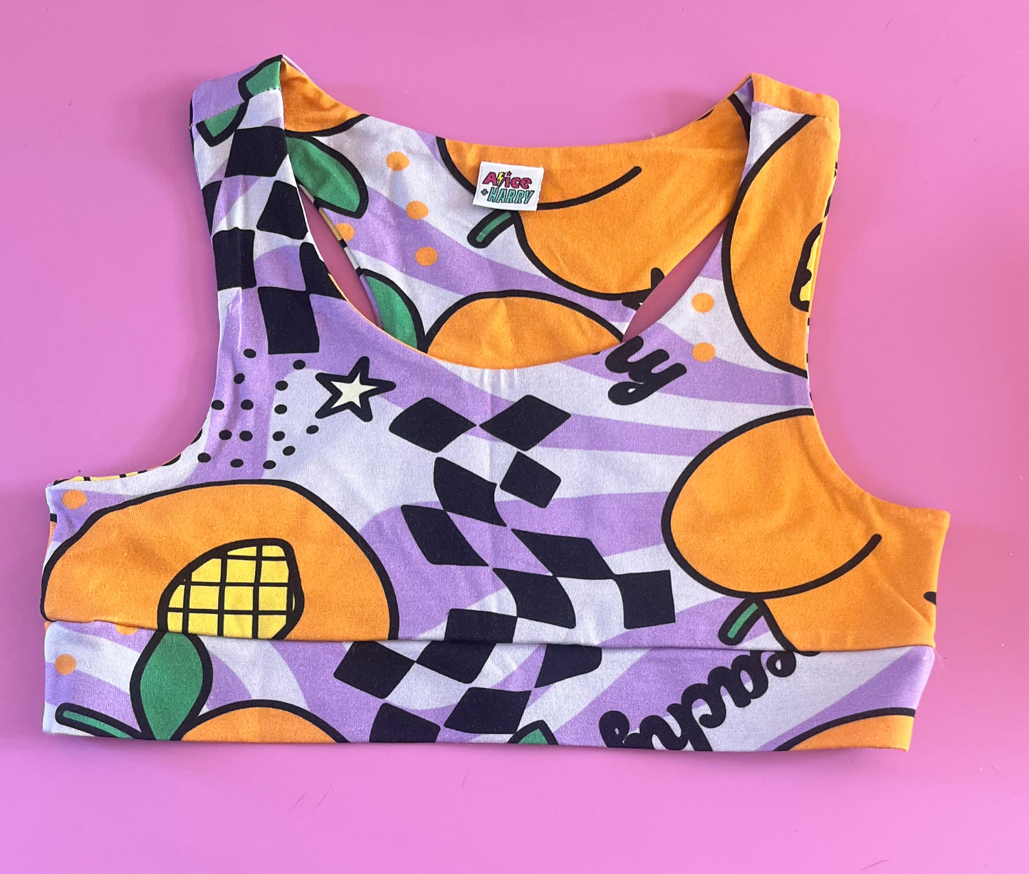 Pre Made Comfy Adult Racer Crop Top - Peachy