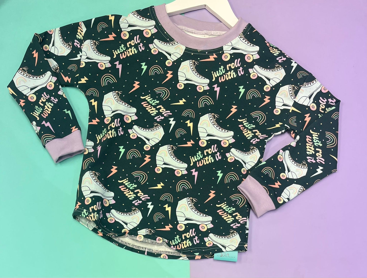 Pre Made Just Roll With it Long Sleeve Slouch Tee