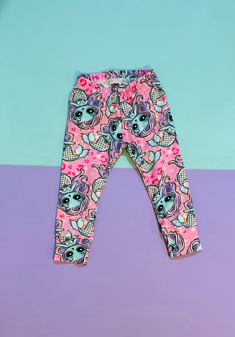 Pre Made Minty Mermaids Leggings