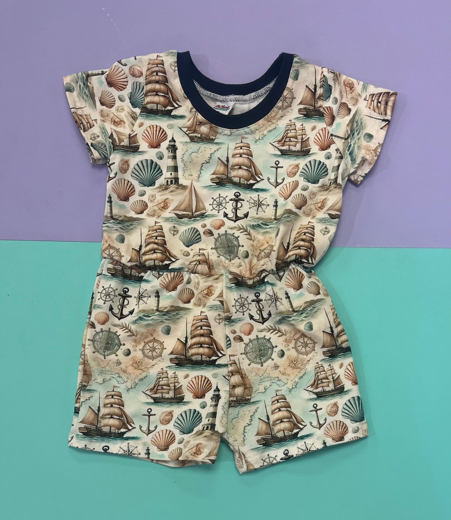Pre Made Ocean Voyage Playsuit