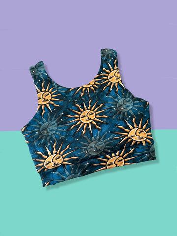 Sun and Moon Adult Crop Top