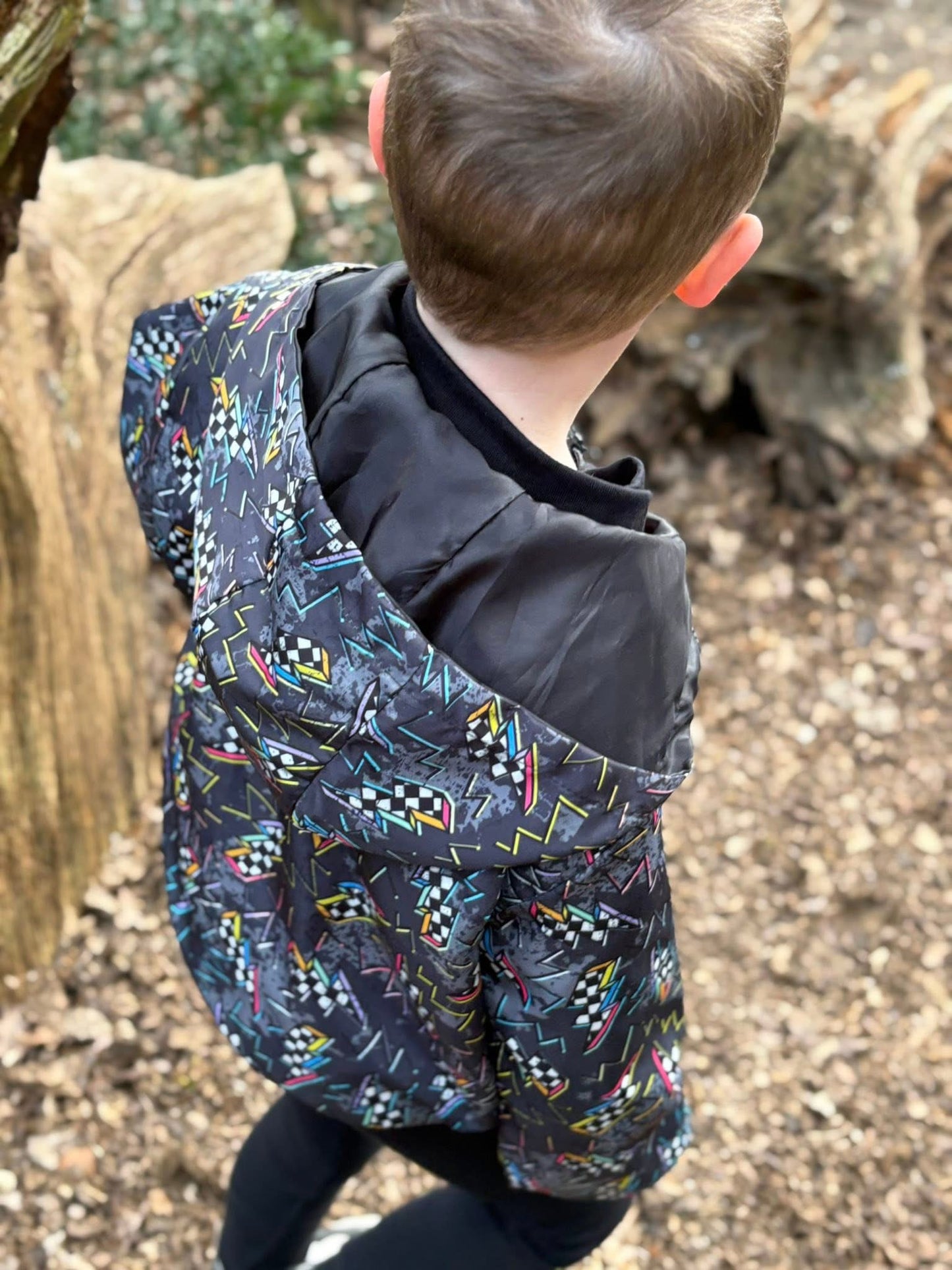 Grey Bolts Windbreaker