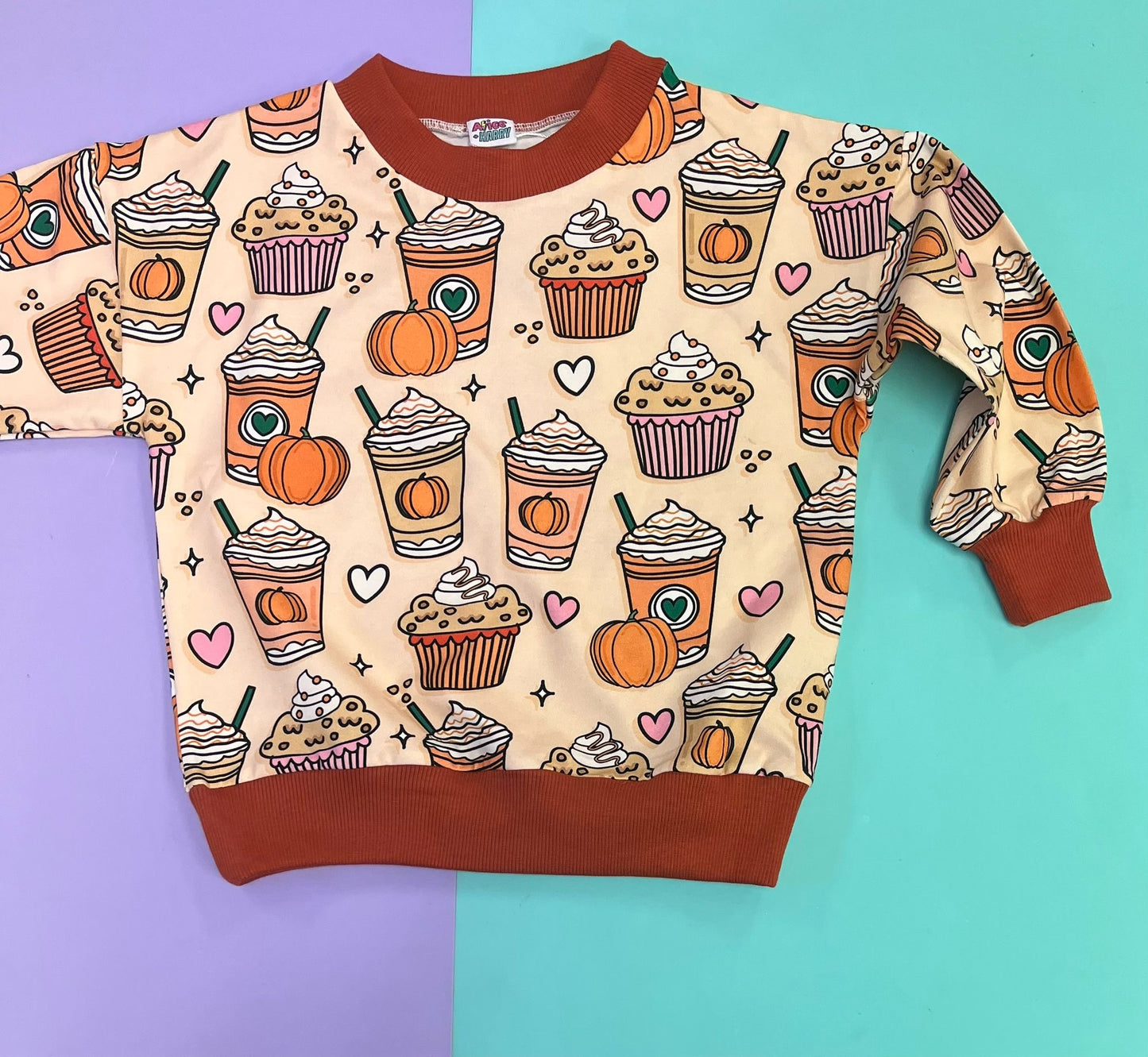 Pre Made Pumpkin Spice Latte Slouchy Sweaters