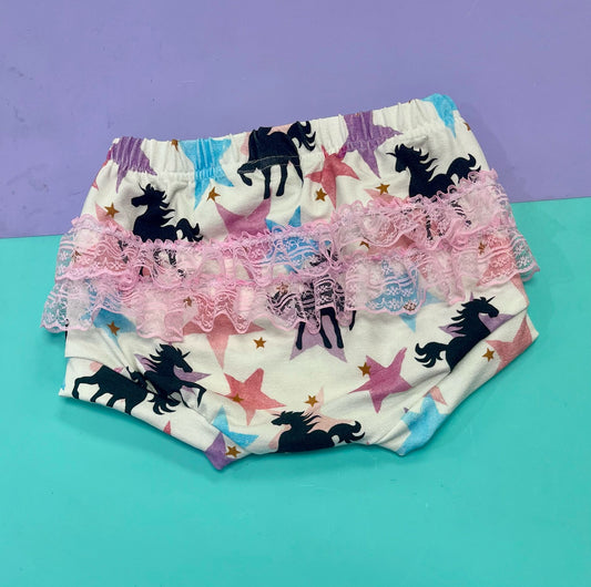 Pre Made Dreamy Unicorns bummies with ruffles