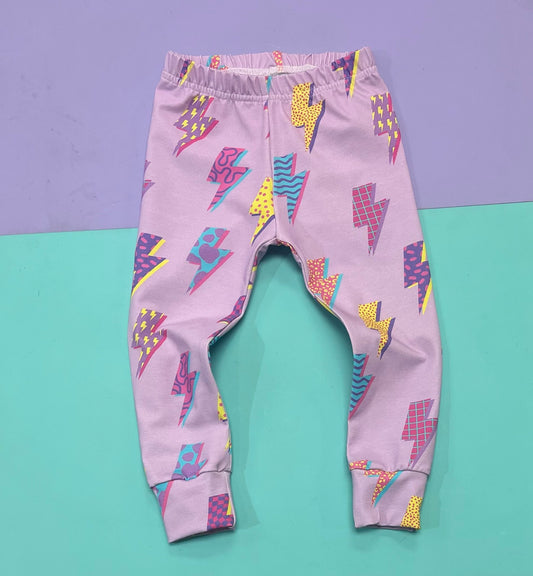 Pre Made Lilac Bolts Leggings
