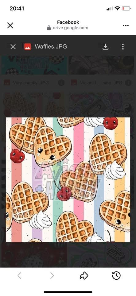 Custom Laura waffles lunch bag