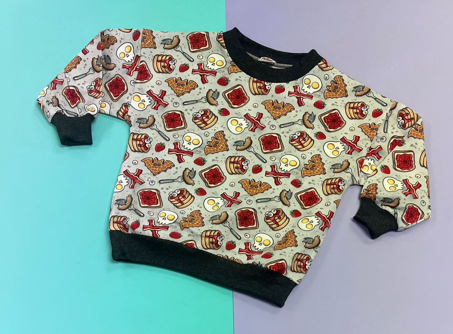 Pre Made Bats And Bacon Slouchy Sweater