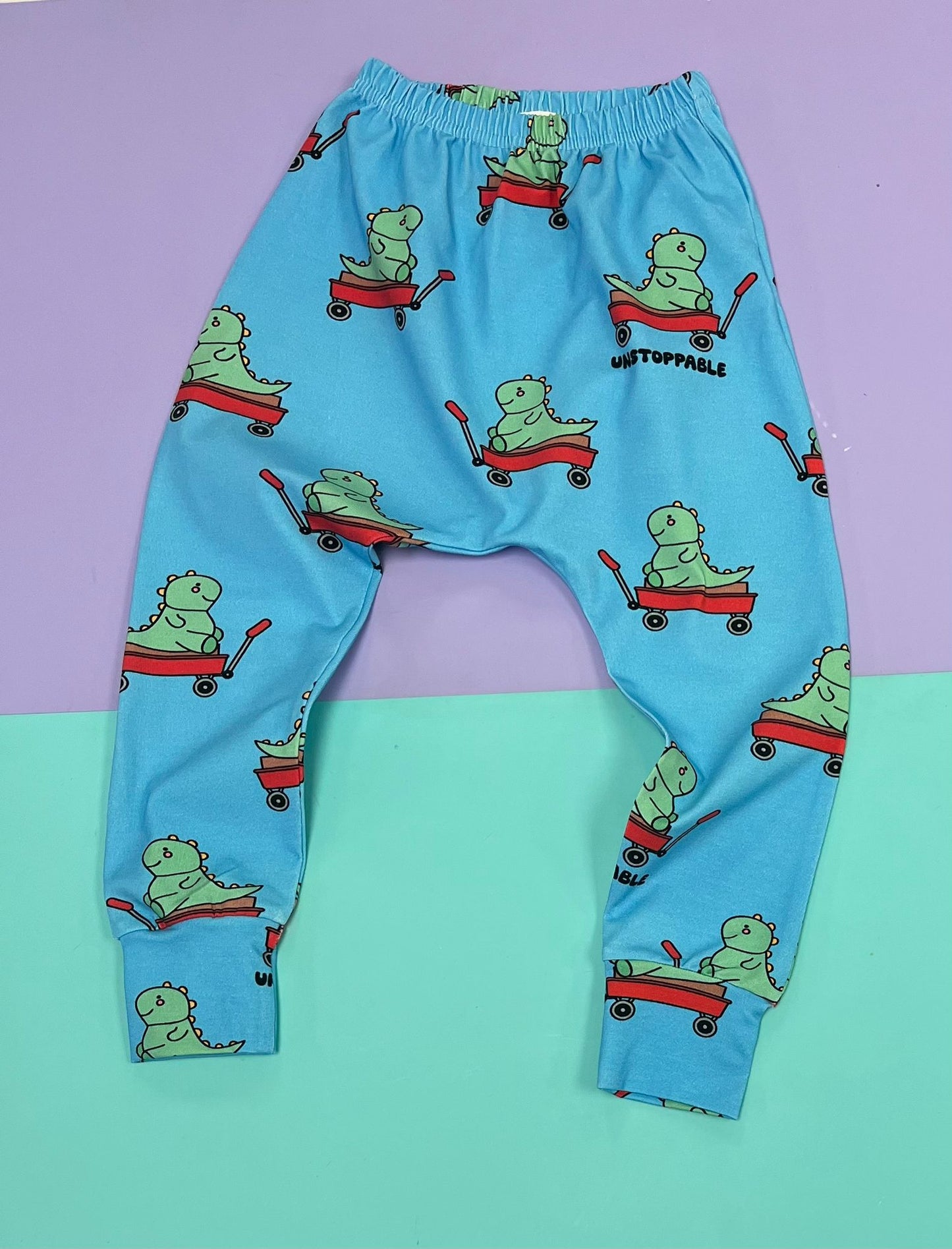 Pre Made Unstoppable Dinos Kids Baggy Harems – Fun & Comfy Kidswear for Roaring Adventures!