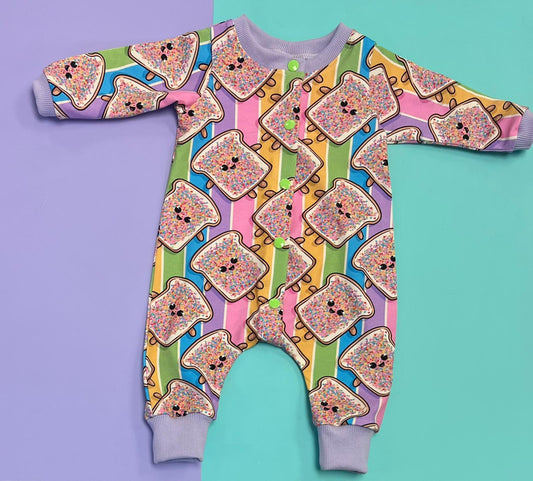Sprinkle Toast Sleeved Romper