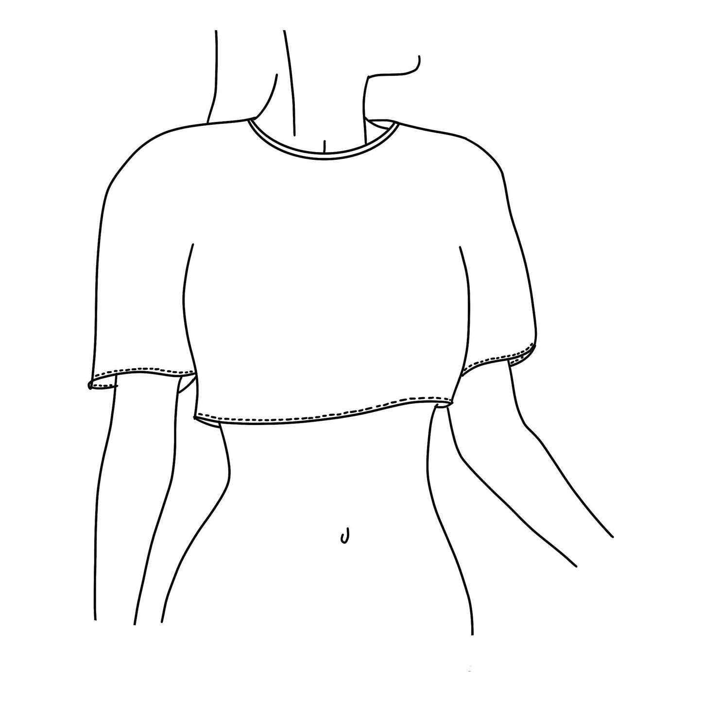 Jolly Reindeer Adult Baggy Crop