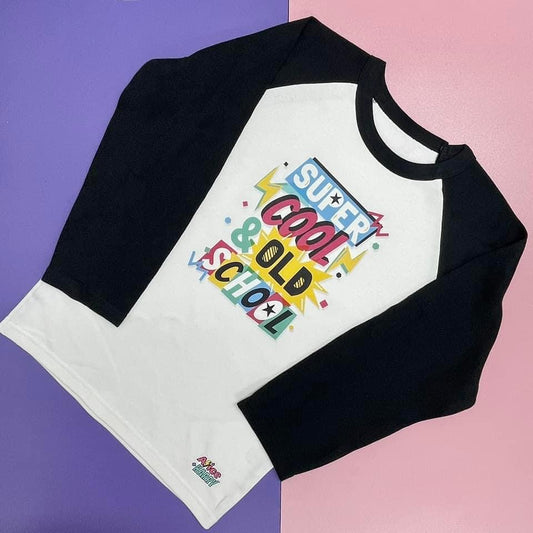 Pre Made Super Cool and Old School Printed Raglan