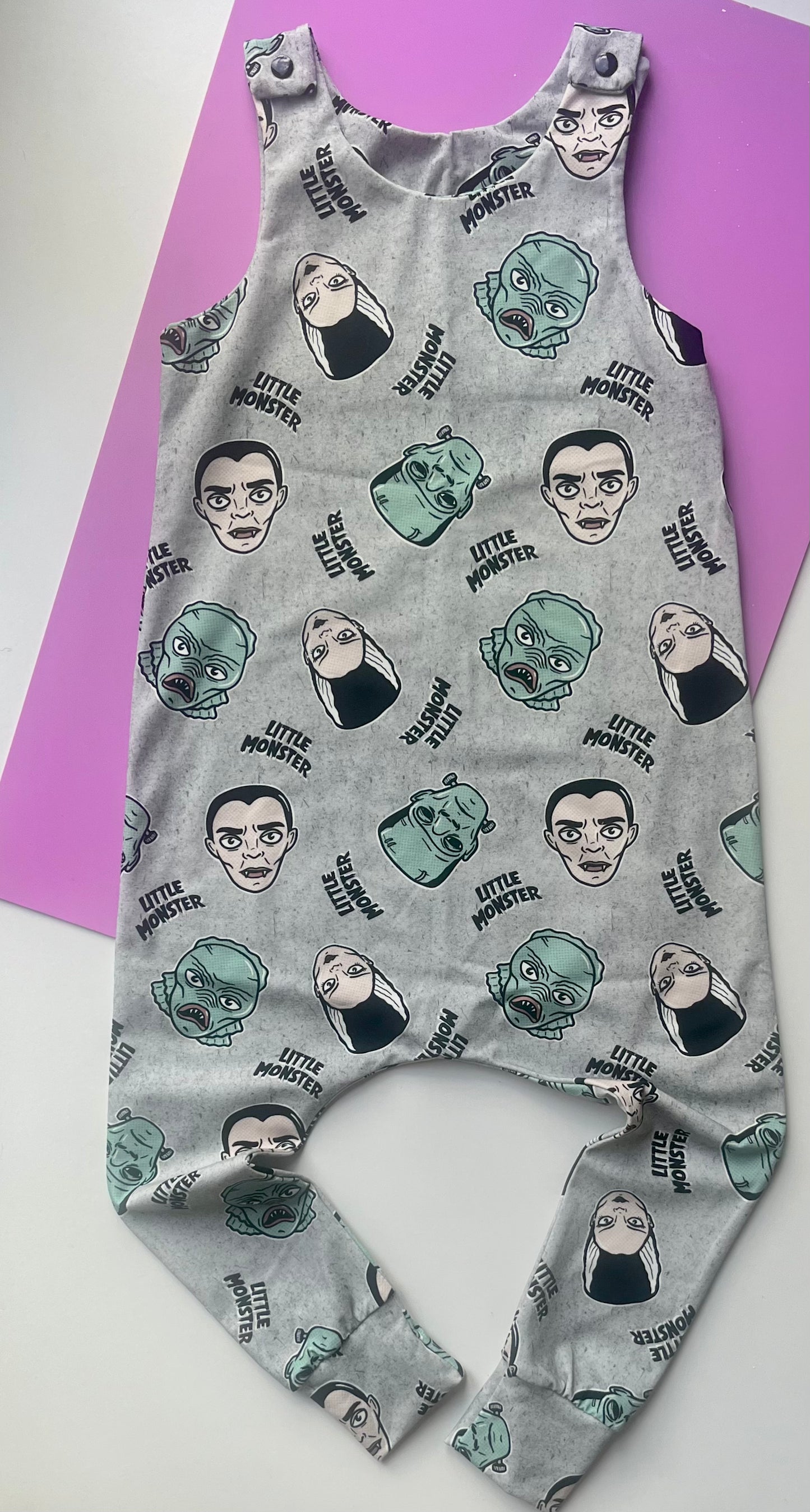 Pre Made Little Monsters Overall Rompers