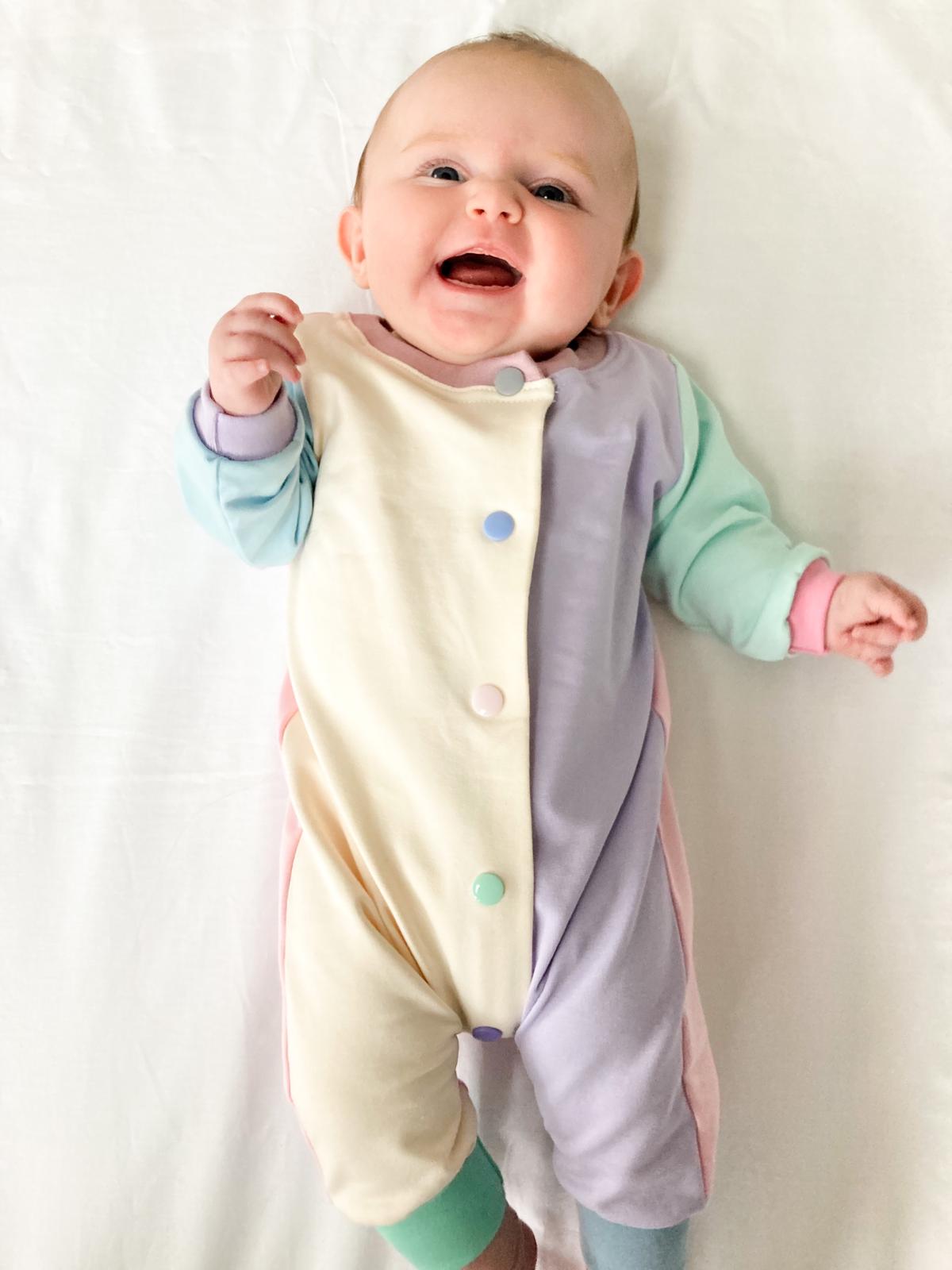 Colour Block Sleeved Romper