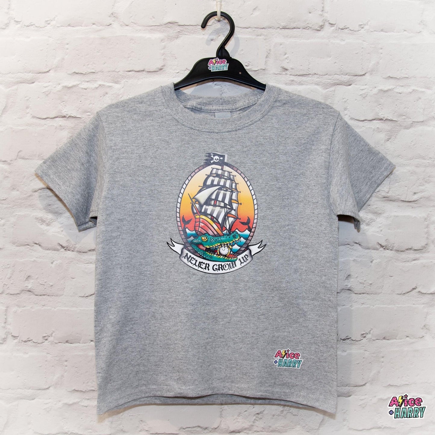 Never Grow Up Printed Tee