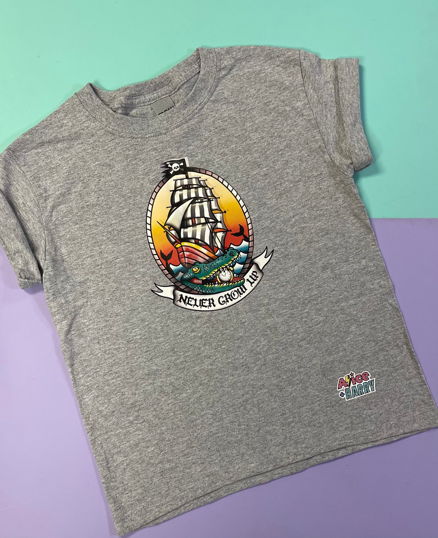 Never Grow Up Printed Tee