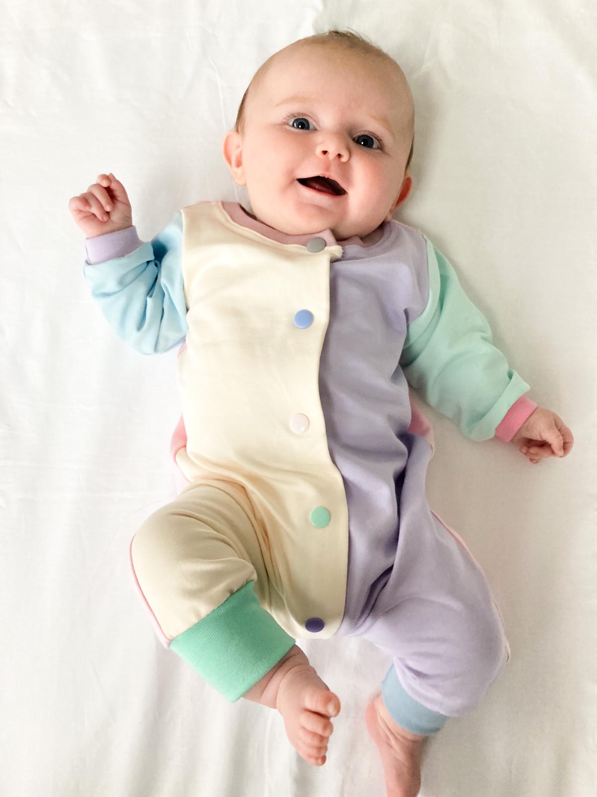 Colour Block Sleeved Romper