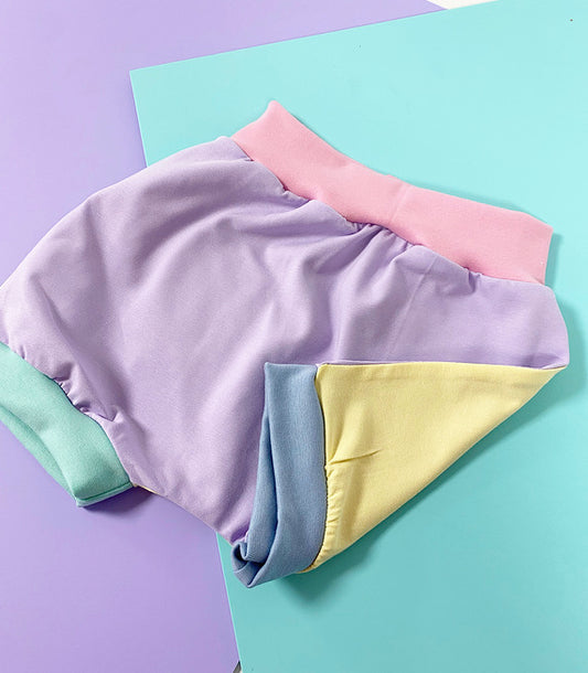 Pastel Colour Block Shorts